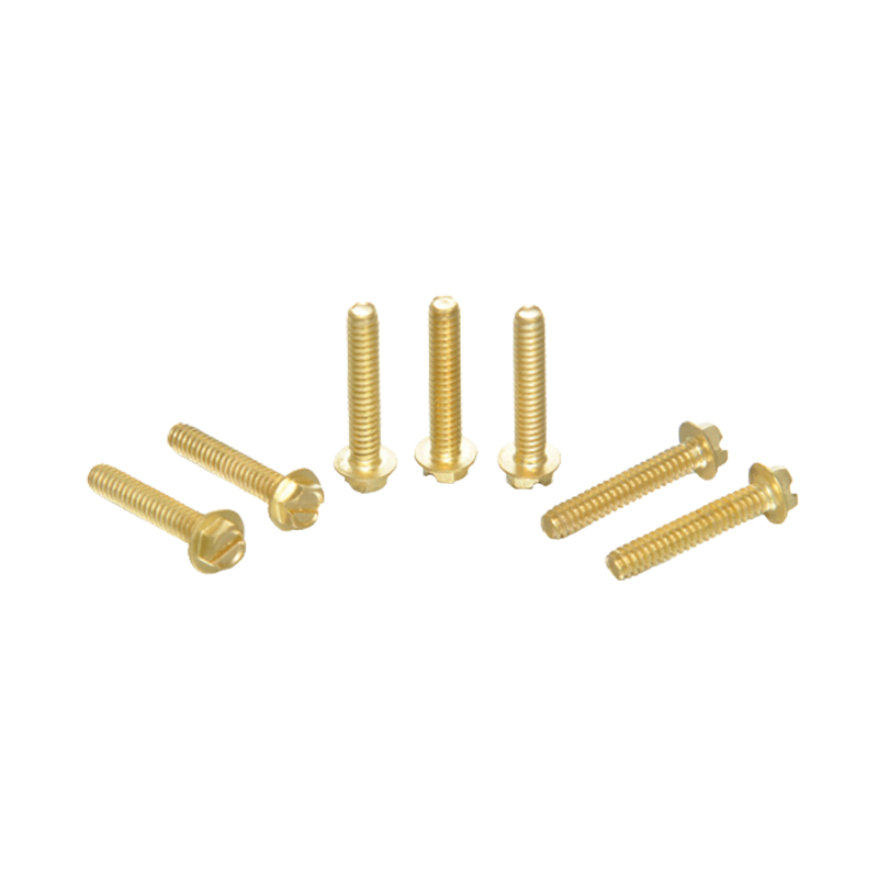 Parafusos de flange hexagonado de zinco amarelo